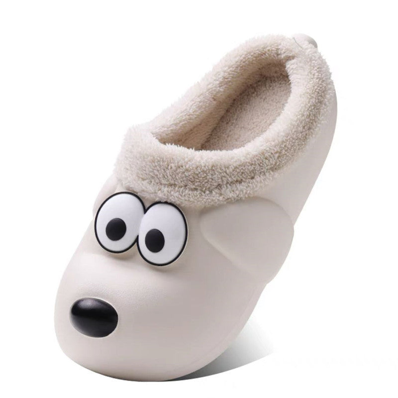 Cute Dog Shoes EVA Winter House Shoes Unisex Fuzzy Slippers - Mubimart -  