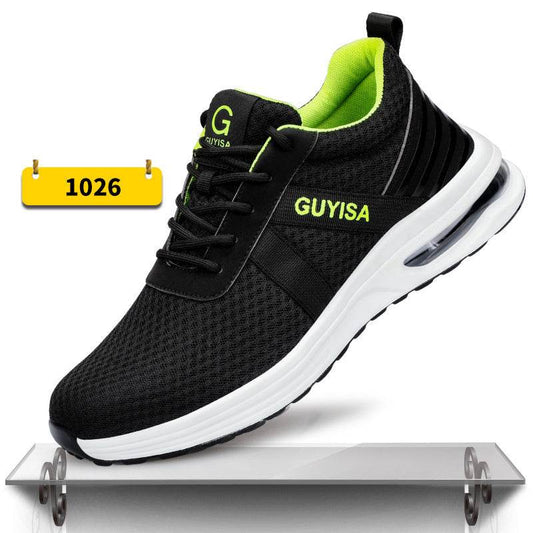 Indestructible Steel Toe Work Shoes Men Sneakers Fashion Air Cushion Safety Shoes - Mubimart