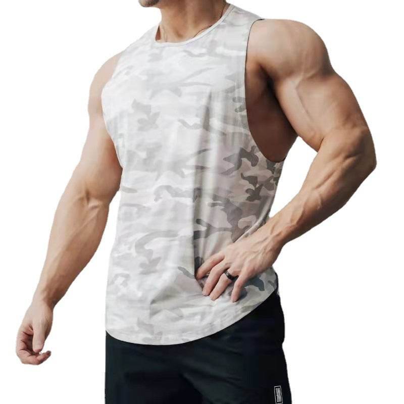 Men's Casual Sports Running Fitness Camouflage Undershirt - Mubimart