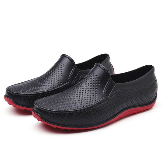 Men's Simple Casual PVC Short Rain Boots - Mubimart
