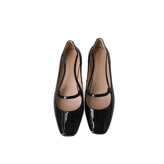 Flat Bottomed Women's Silver Mary Jane Shoes - Mubimart