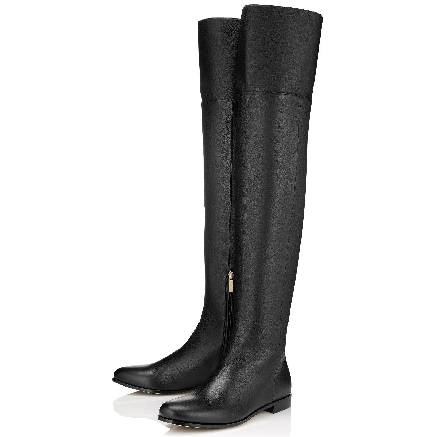 Over The Knee Flat Thigh Boots Casual Rider Boots - Mubimart