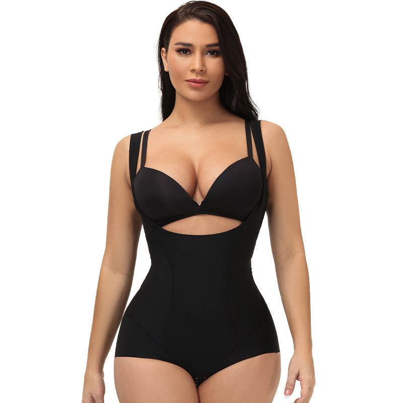 Non-marking One-piece Shapewear Shorts High-elastic Abdomen Corset Bodysuit - Mubimart
