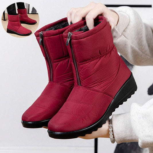Winter Snow Boots For Women Warm Plush Platform Boots Shoes - Mubimart