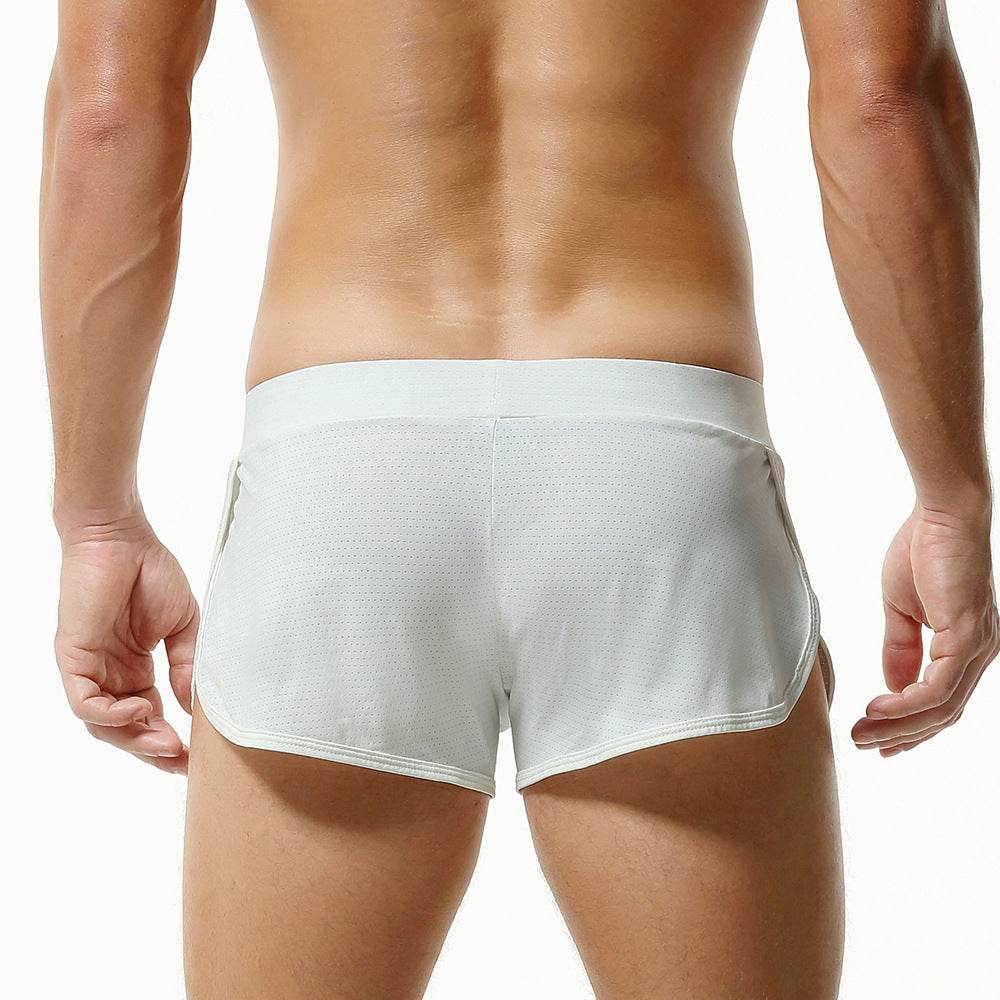 Men's Boxers Built-in Double-size Boxers Breathable Mesh Home Pants - Mubimart