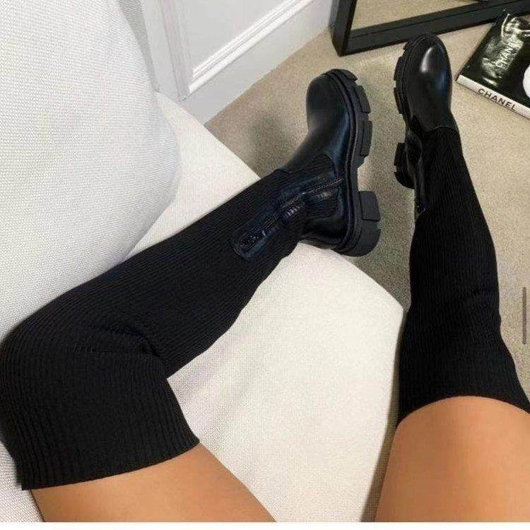 Long Fashion Over The Knee Boots - Mubimart