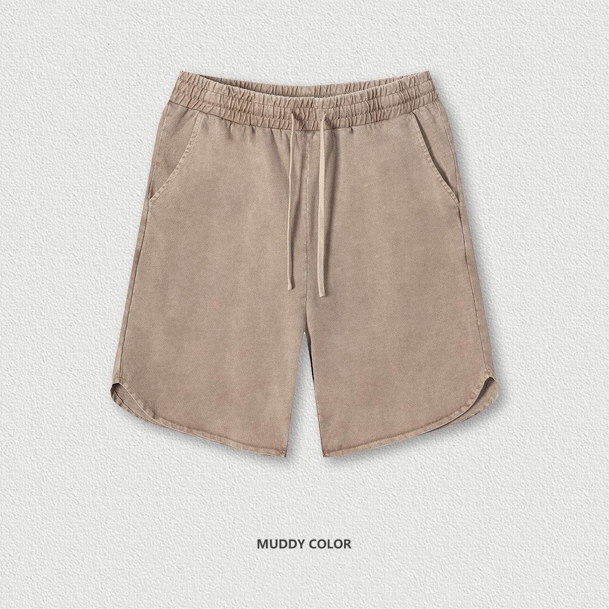 Washed Old Youth Couple Workout Sports Men Casual Shorts - Mubimart