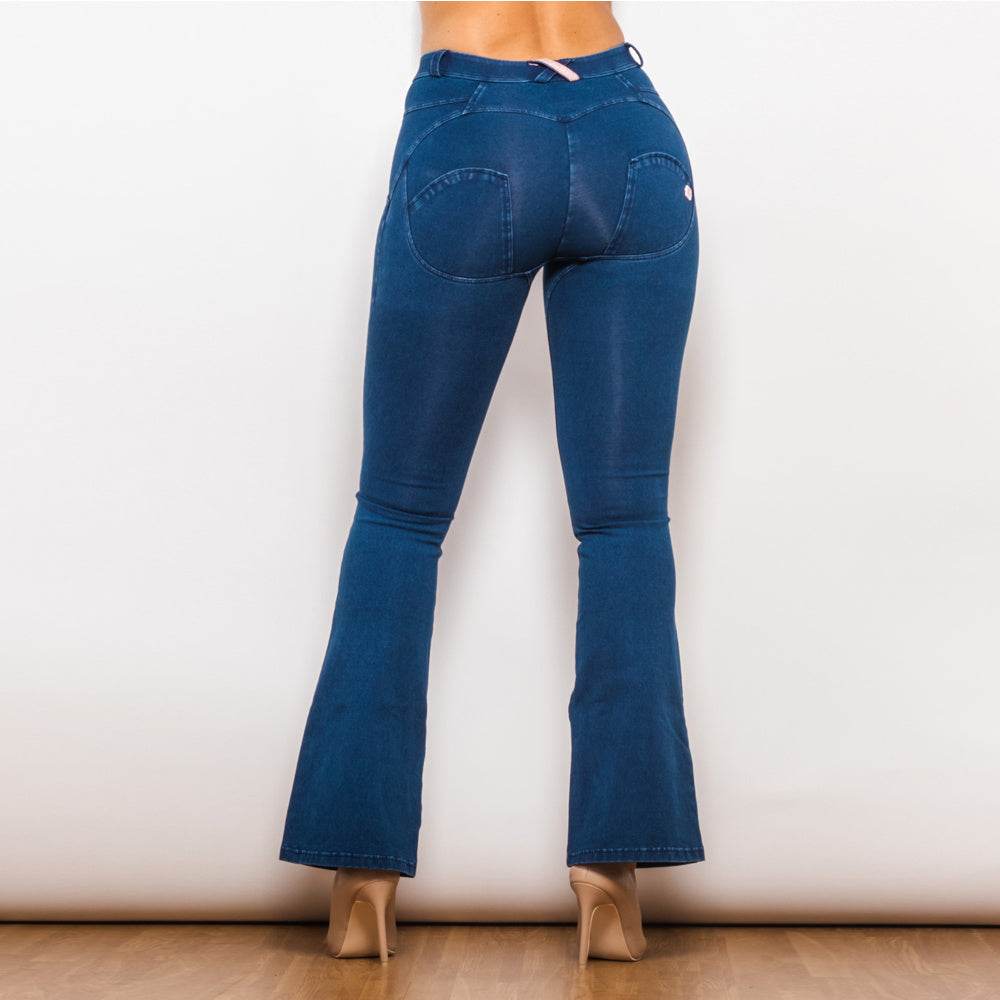 Shascullfites Melody Hot Girl Boot Cut Jeans Women Gothic Sexy Skinny Flare Pants Wide Leg Denim Jeans 2022 New - Mubimart