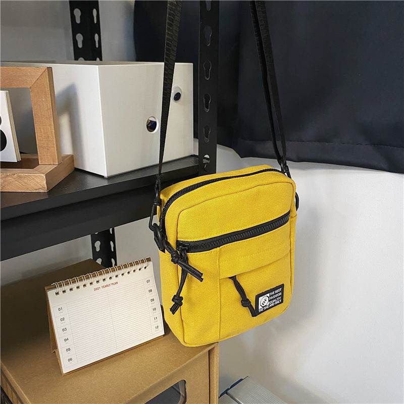 Street Trend Hip Hop Canvas Small Satchel - Mubimart