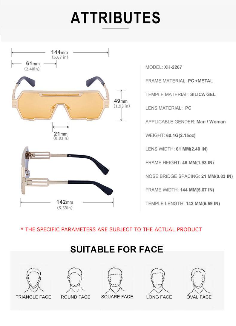 Retro Steam Punk Sunglasses Men - Mubimart