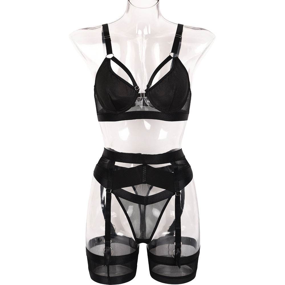 Heavy-duty Craftsmanship Complex Buckle Garter Belt - Mubimart