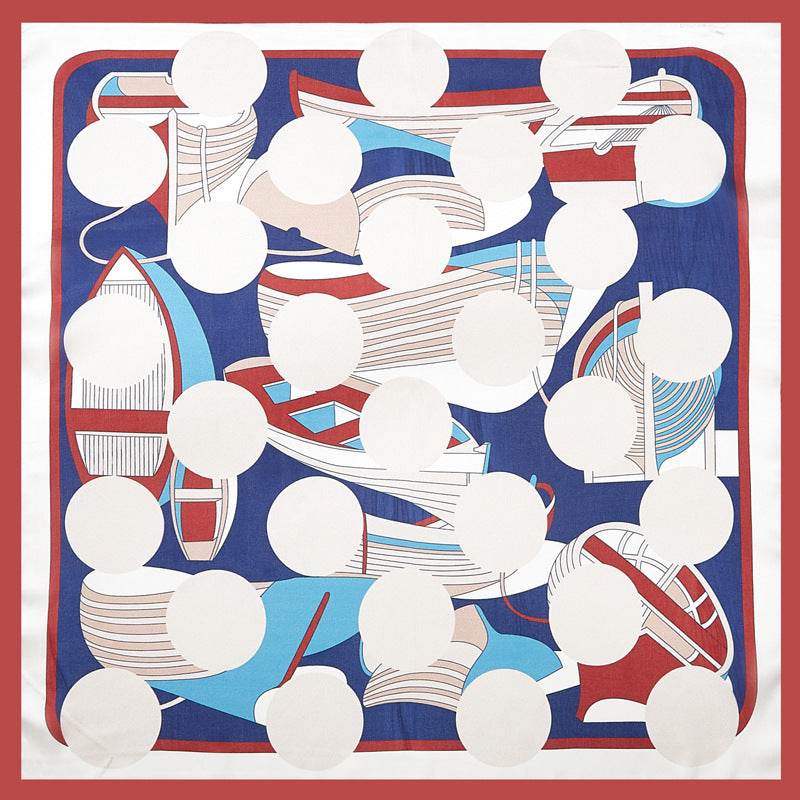 New Simulated Silk Satin Printed Scarves - Mubimart