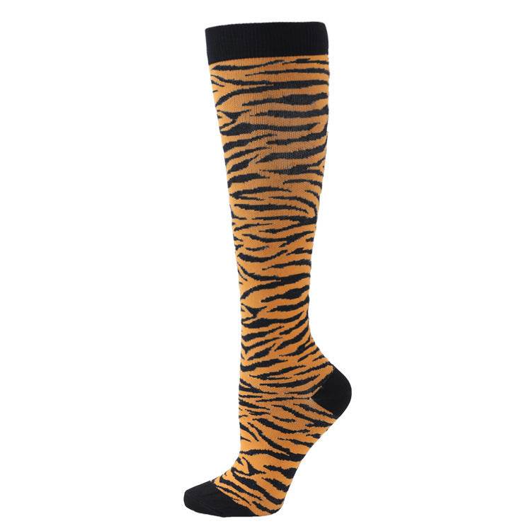 Sports Compression Socks Pattern Stretch Stockings - Mubimart