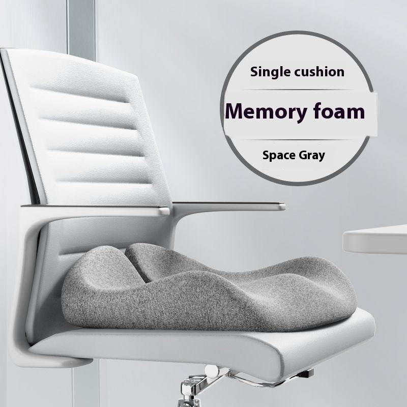 Cushion Office Chair Cushion Long-sitting Artifact Thickened Non-collapse Memory Foam Seat Cushion Ice Silk Breathable Men Seat Cushion - Mubimart