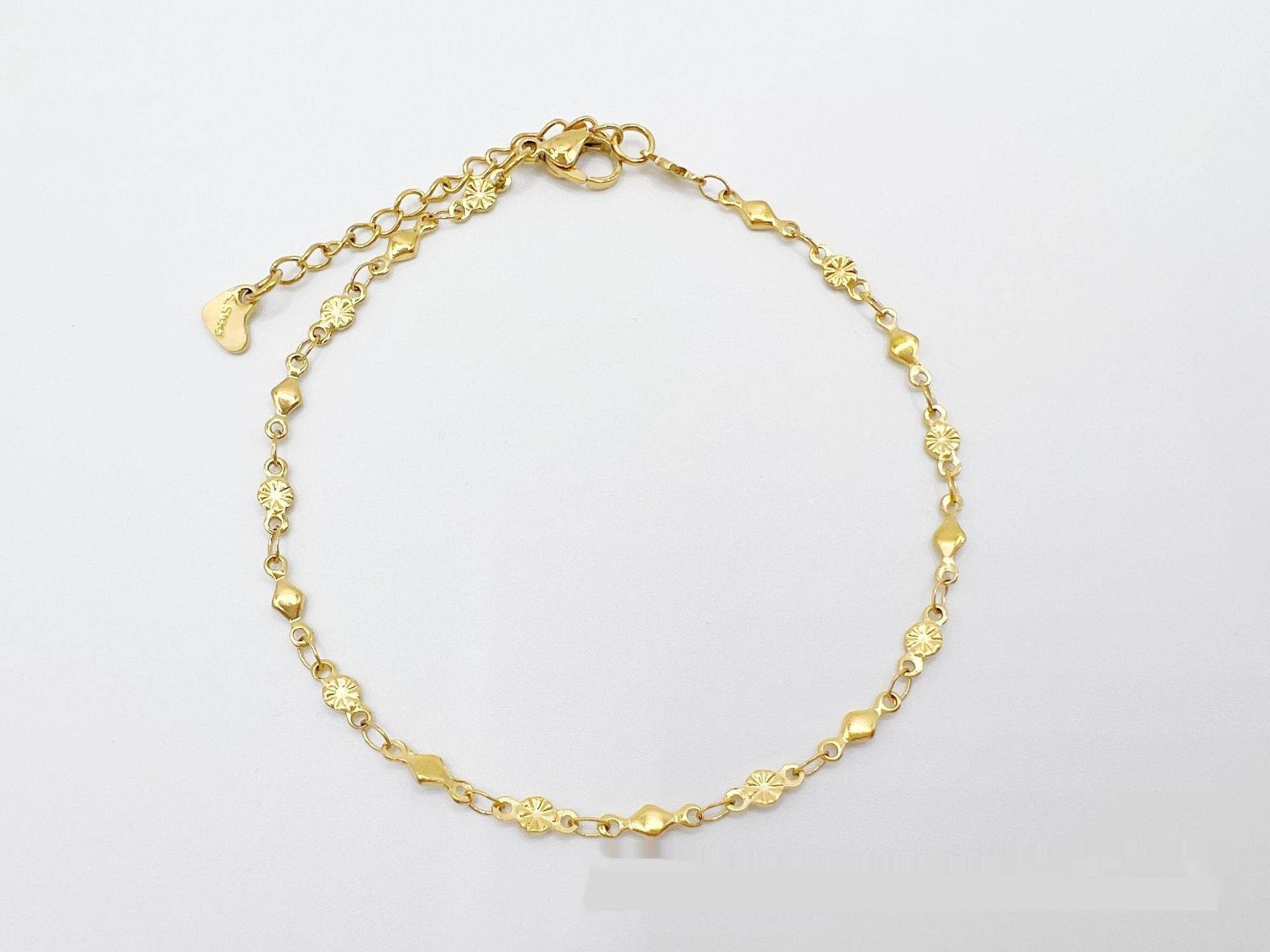 Simple Niche European And American Style Stainless Steel Anklets - Mubimart