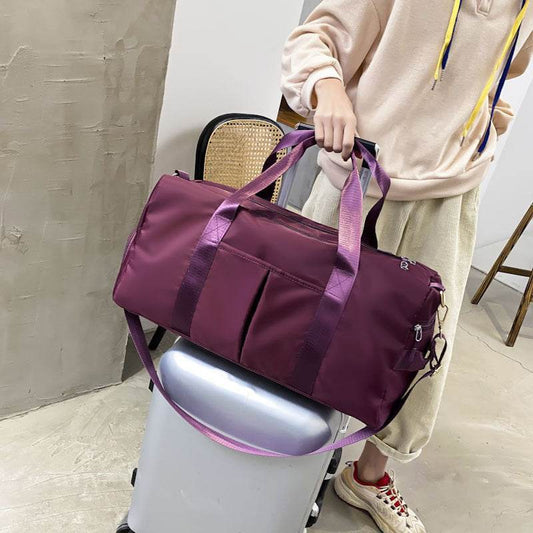 Travel Bag Women's Portable Large Capacity Sports Gym Bag - Mubimart