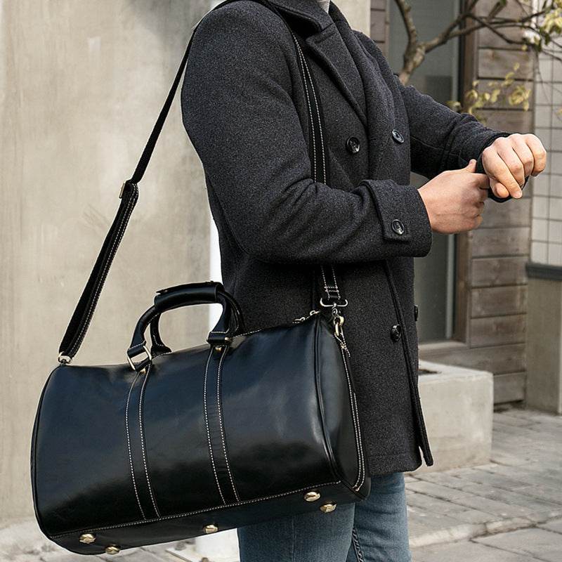 Men's Retro Travel Portable Large-capacity Business Trip Duffel Bag - Mubimart