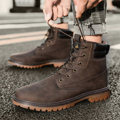 British Fashion High-top Boots Outdoor Hiking Trend Men's Shoes