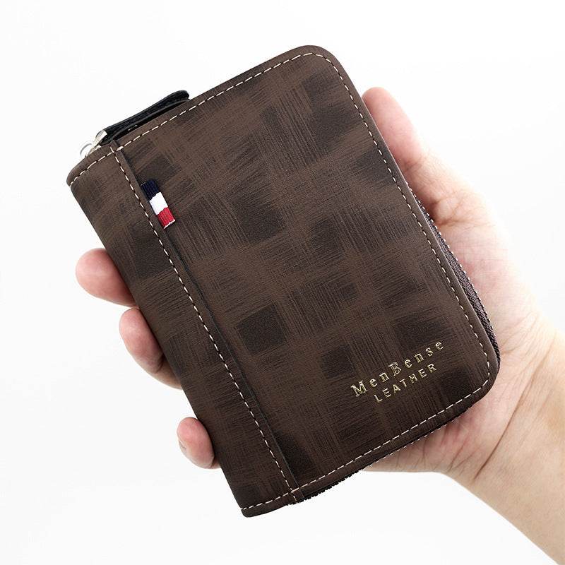 Business Retro Men's Short Wallet Clutch - Mubimart