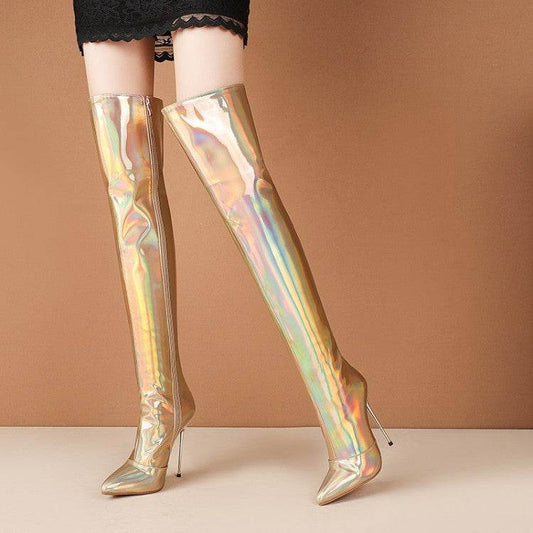 European And American Shiny Phantom Stilettos - Mubimart