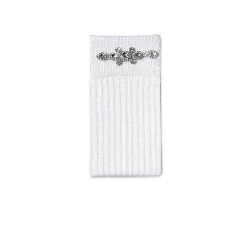 Rhinestone Crystal Long Socks Leg-knee Socks - Mubimart
