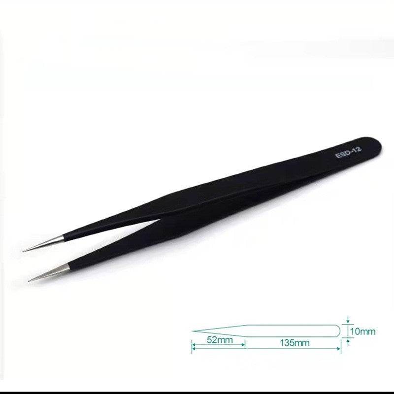 Stainless Steel Antistatic Pointed Tweezers - Mubimart