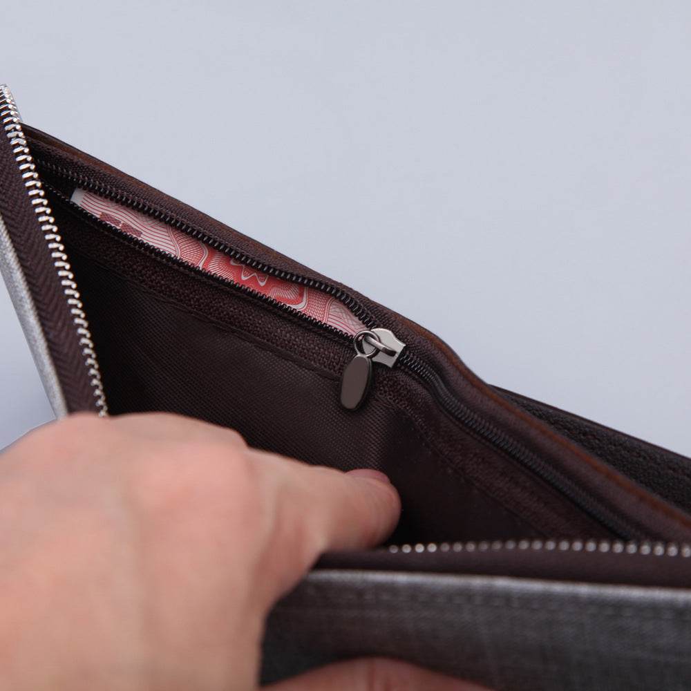 Mens Canvas Short Multifunctional Wallet - Mubimart