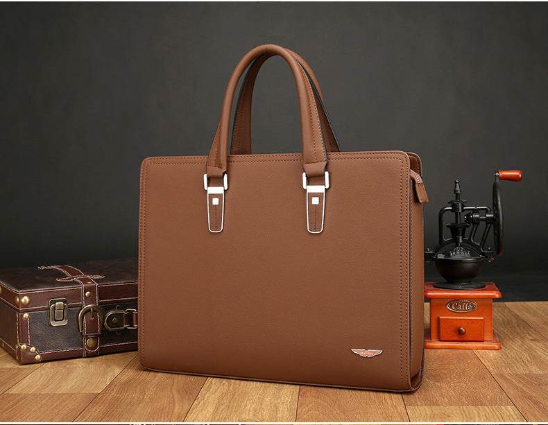 Men's Handbag Business Briefcase Shoulder Messenger Official Briefcase - Mubimart