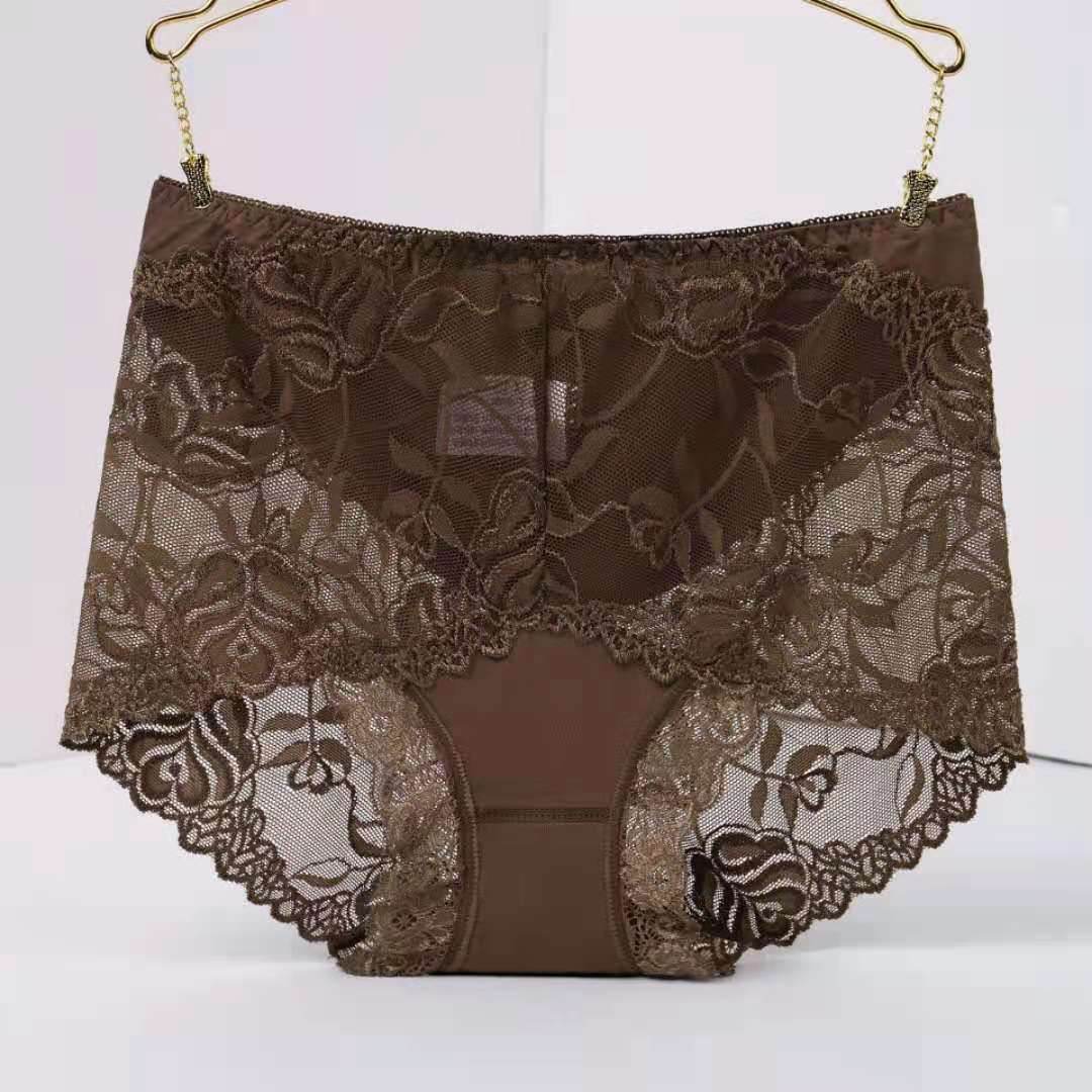 Mid-high-waist Lace Panties For Ladies Sexy - Mubimart