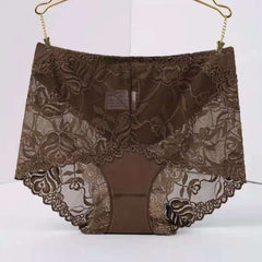 Mid-high-waist Lace Panties For Ladies Sexy - Mubimart -  