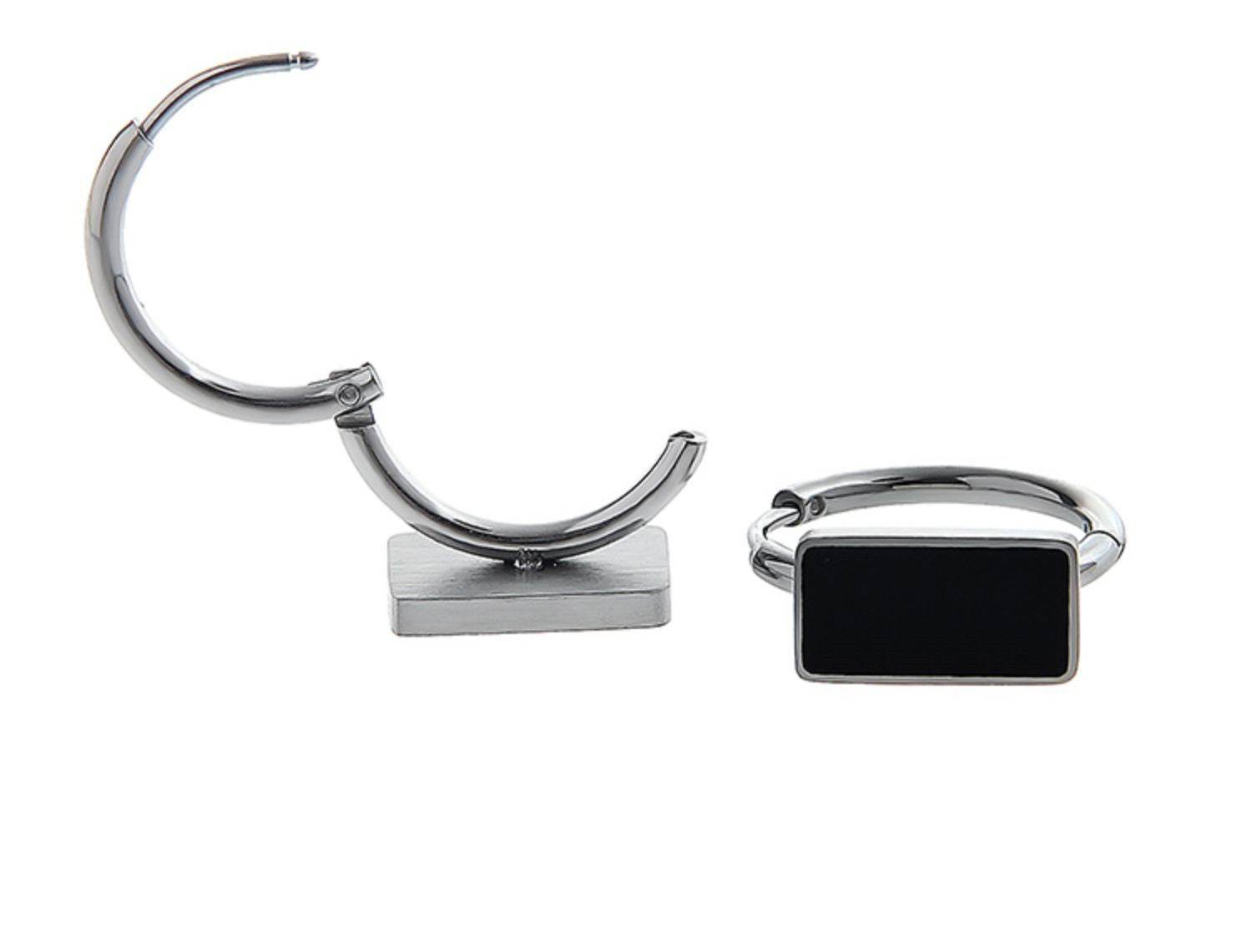 Colorless Earrings For Men Oil Drop Black - Mubimart