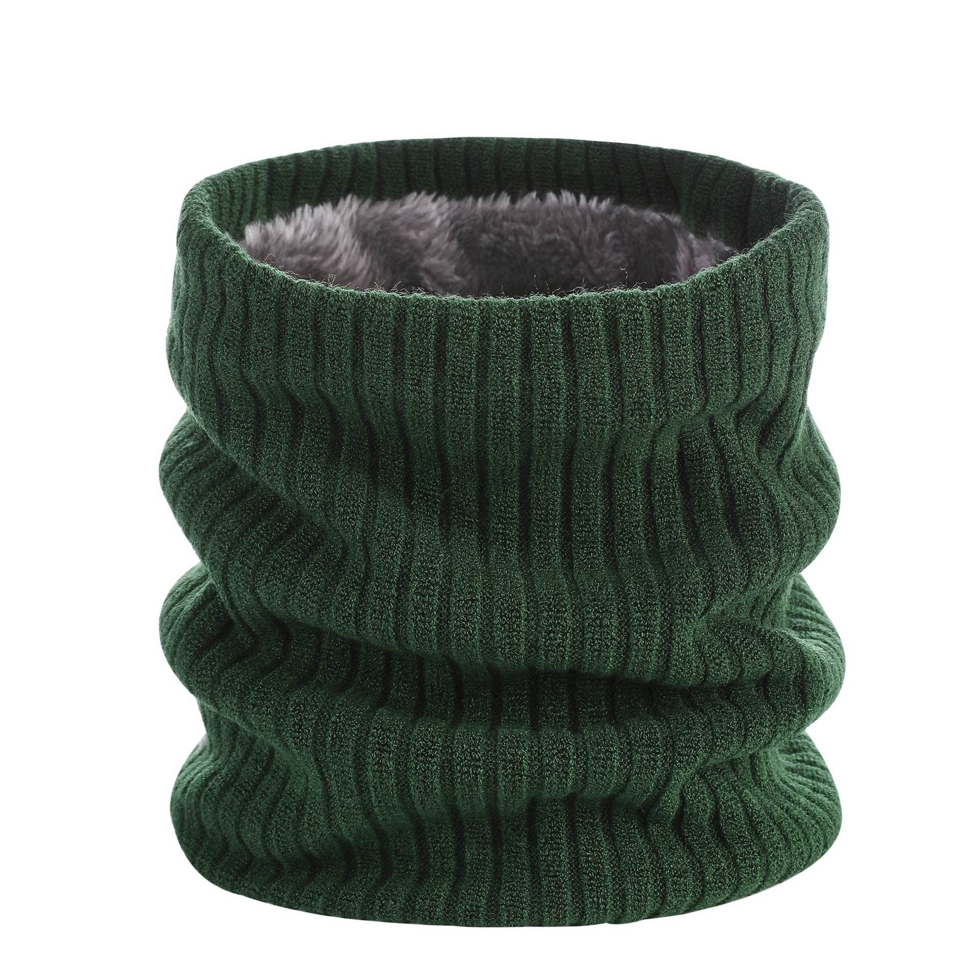 Thickened Velvet Warm Plush Scarf Fashion Solid Color Wool Knitted Scarf For Men Women Autumn And Winter - Mubimart