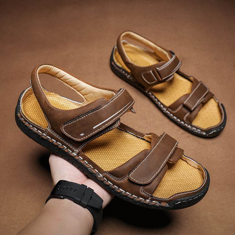 Men's Sandals Casual Trend Leather Sandals Men's Wholesale - Mubimart