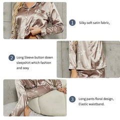 Pajama Set Long Sleeved Women - Mubimart -  