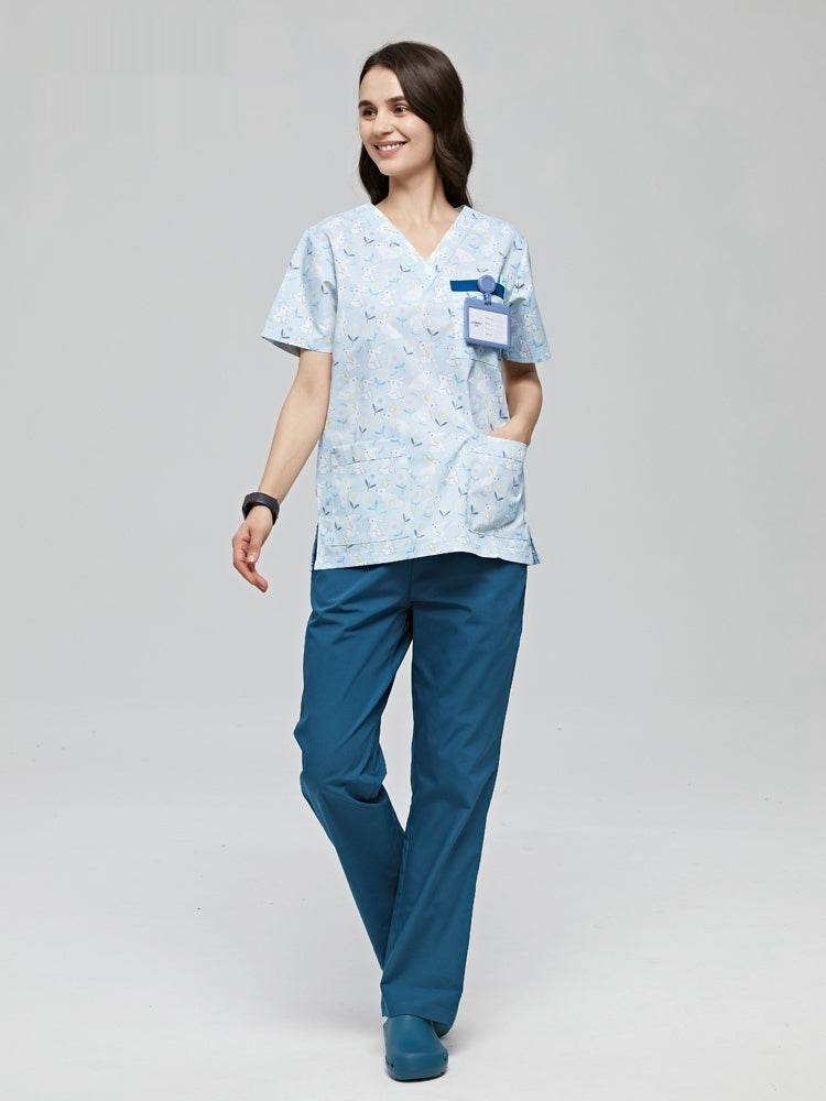 Dental Clinic Printed Work Clothes - Mubimart