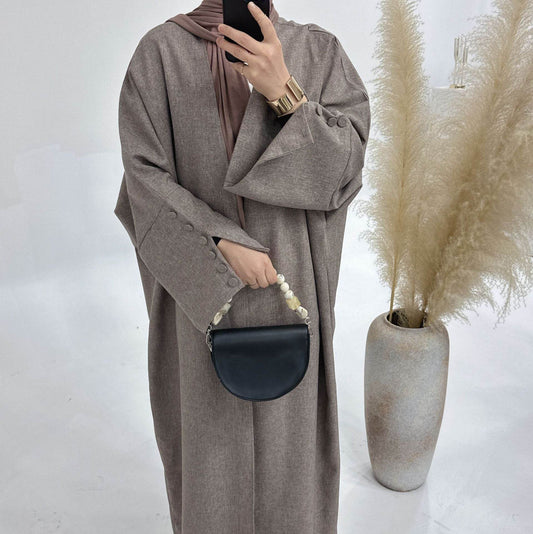 Dubai Middle East Turkey Loose Plus Size Elegant Cardigan Robe - Mubimart