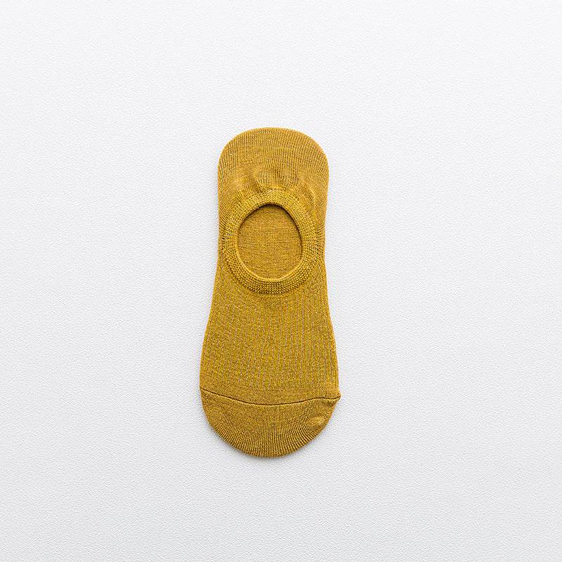Cotton Spring And Summer Invisible Socks Low Cut Silicone Non-slip - Mubimart