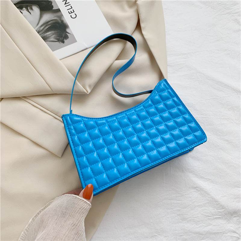 Elegant One-shoulder Diamond Pattern Bag Women - Mubimart