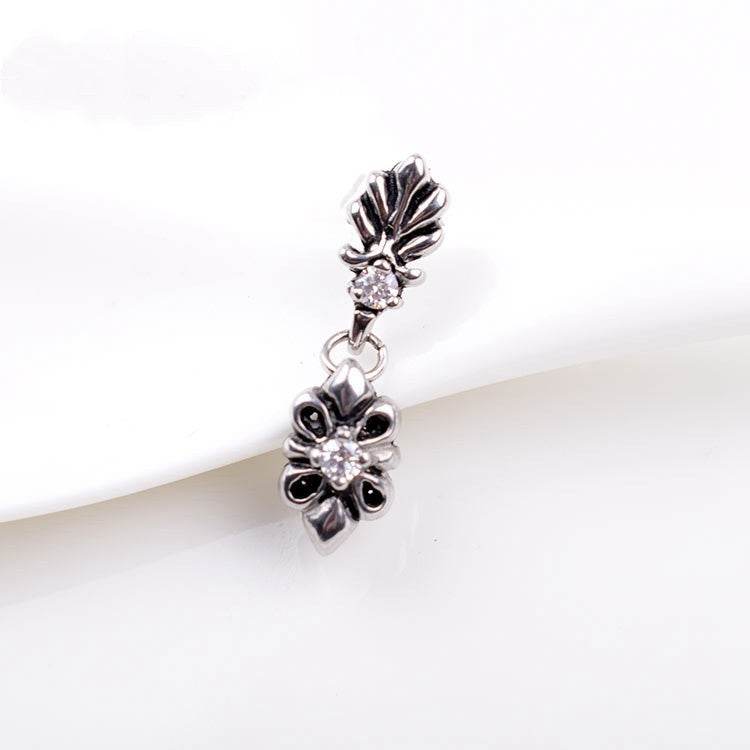 Titanium Steel Casting Ghost Head Ear Studs Men Personalized Earrings - Mubimart