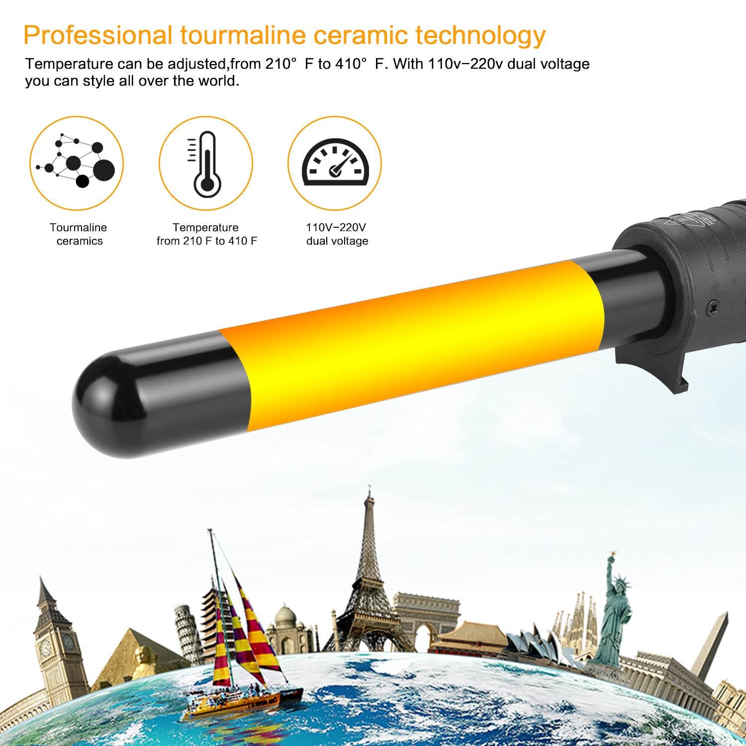 5p Ceramic Hair Curler Hair Care Straight Hair Pull Straight Clip Electric Hair Hair Curler - Mubimart