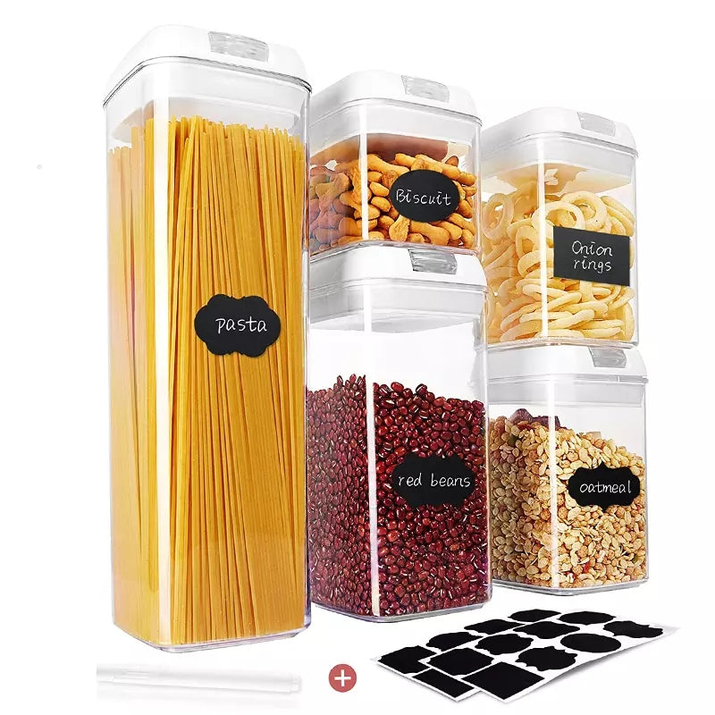 5pcs Set Easy Lock Food Storage - Mubimart -  