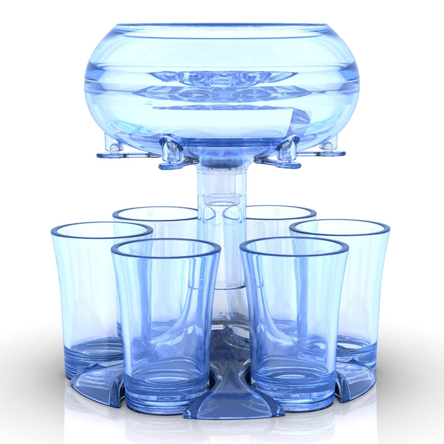 6-Shot Glass Dispenser Holder Wine Whisky Beer Dispenser Rack Bar Accessory Drinking Party Games Glass Dispenser - Mubimart