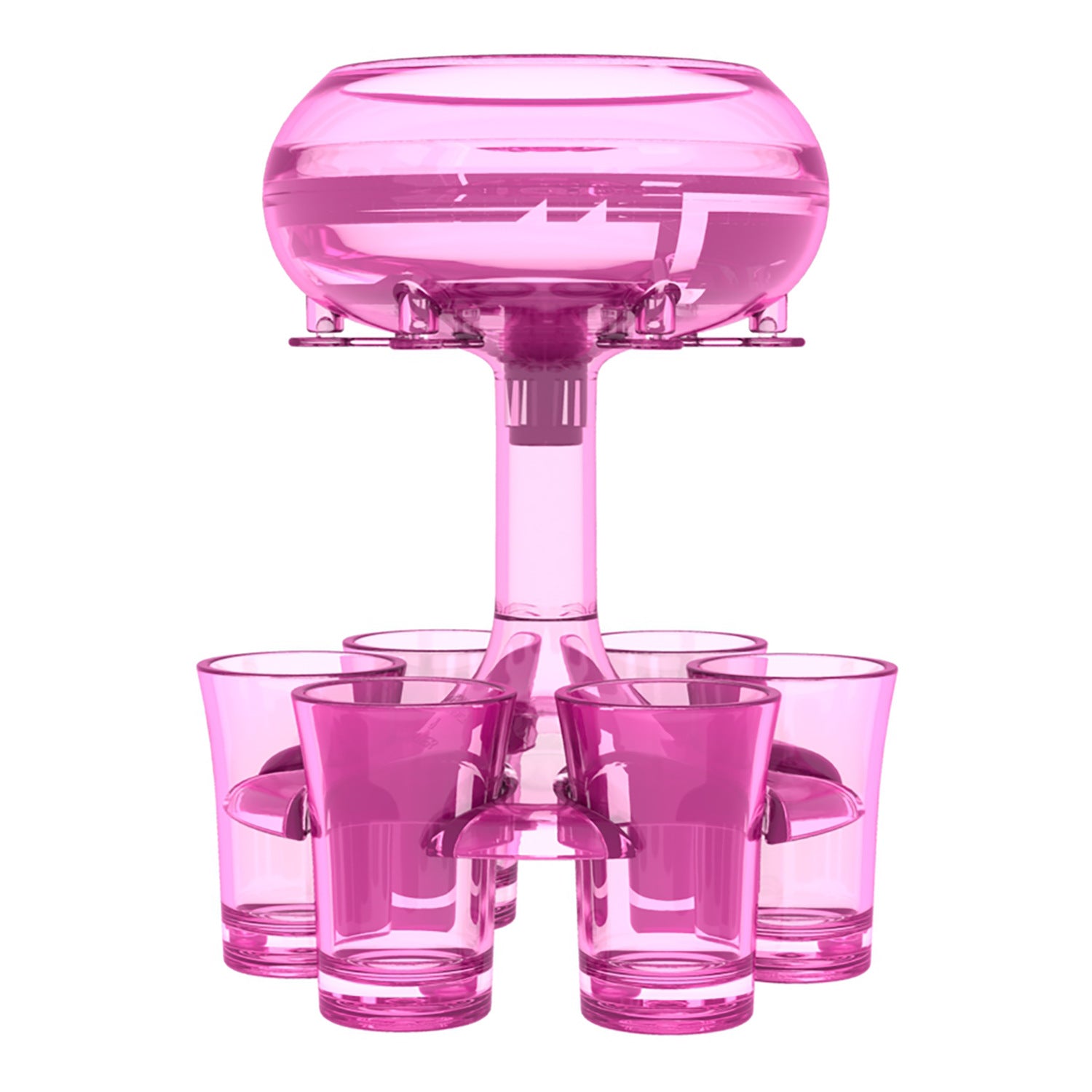 6-Shot Glass Dispenser Holder Wine Whisky Beer Dispenser Rack Bar Accessory Drinking Party Games Glass Dispenser - Mubimart -  