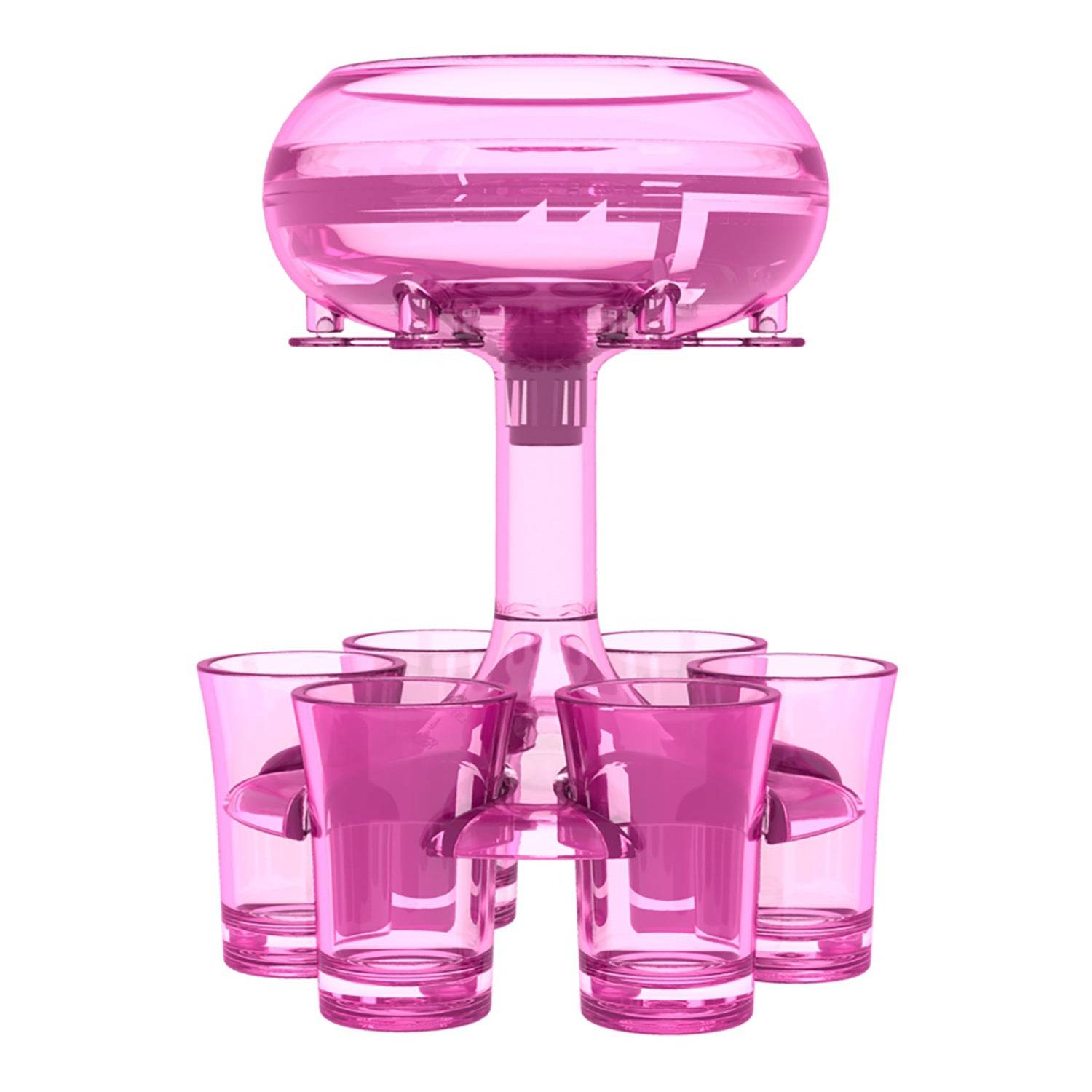 6-Shot Glass Dispenser Holder Wine Whisky Beer Dispenser Rack Bar Accessory Drinking Party Games Glass Dispenser - Mubimart