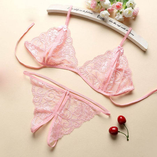 Plus size transparent lace thong - Mubimart