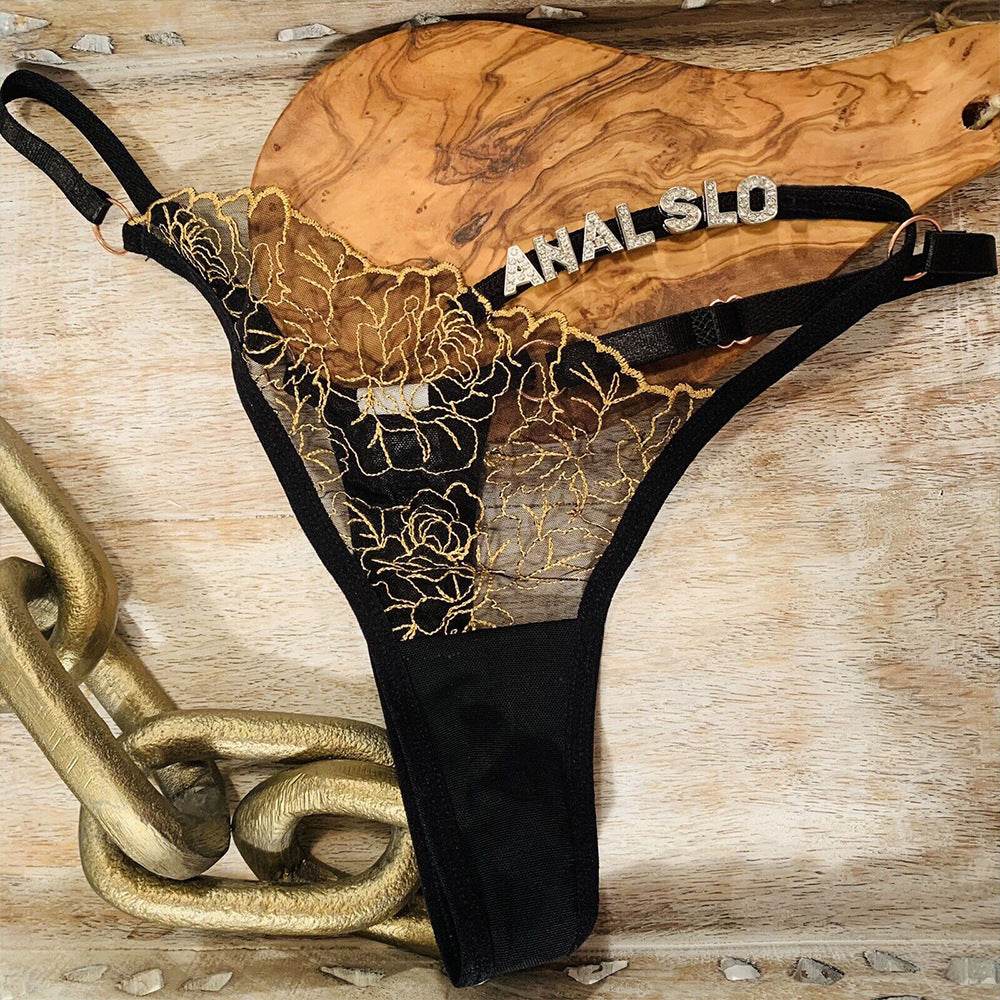 Women's Fashion Casual Letter Thong - Mubimart