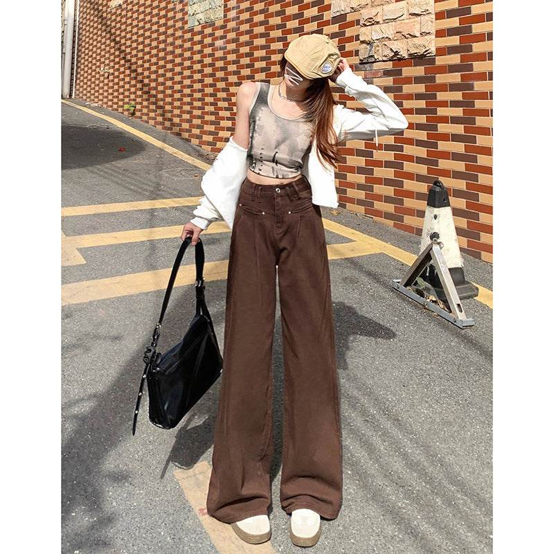 Autumn New Wide Leg Jeans For Women - Mubimart