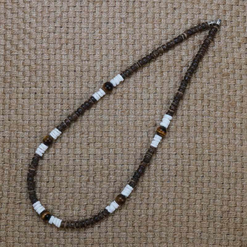 Men Tribe Ethnic Coconut Shell Necklace Men - Mubimart