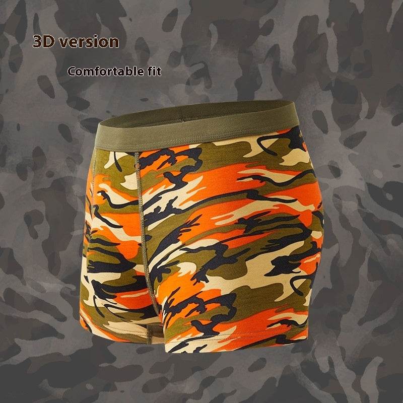 Camouflage Men's Underwear Modal Breathable Boxers Mid-waist Printed Boxers - Mubimart