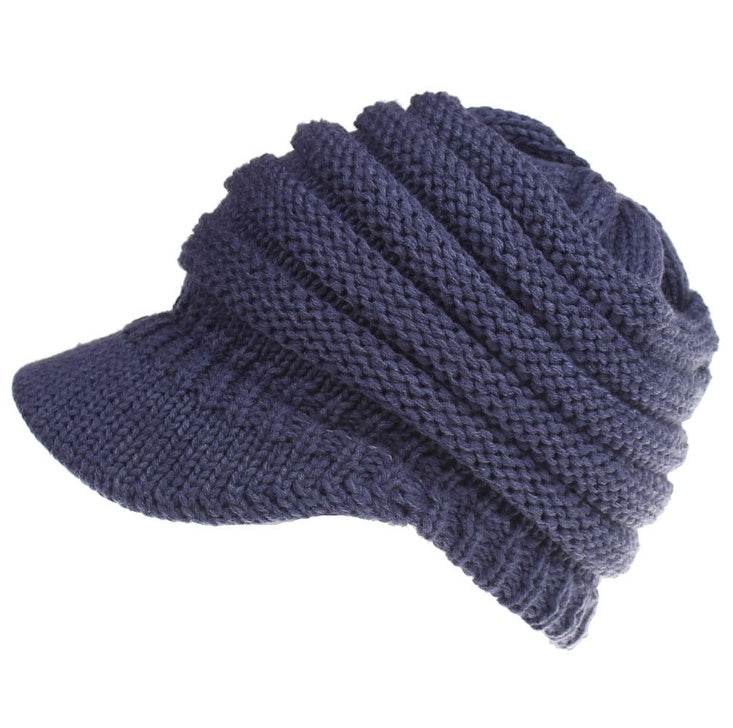 Women Ponytail Beanies Autumn Winter Hats Female Soft Knitting Caps Warm Ladies Skullies - Mubimart